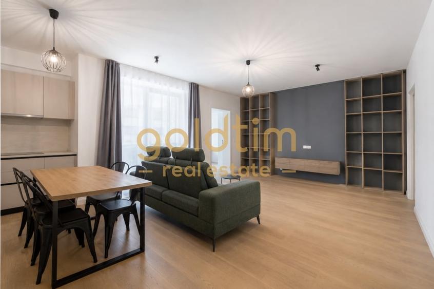 Apartament cu 3 camere semidecomandat, mobilat în Pipera