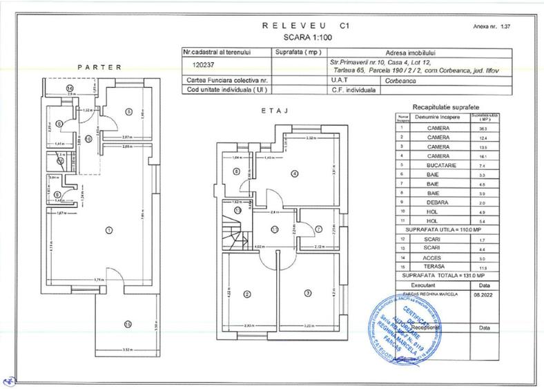 Duplex cu 5 camere cu Canalizare în Corbeanca