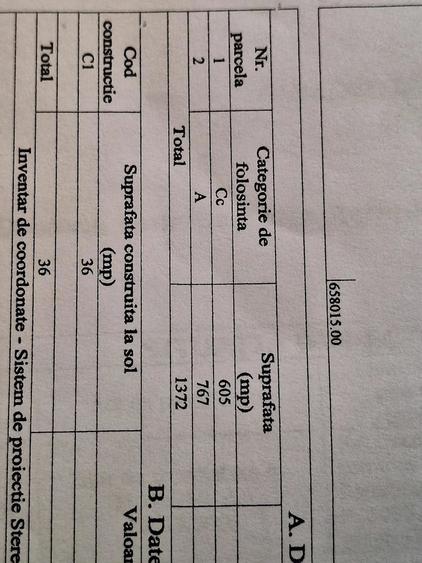 Teren de 1372 mp, în Oreavul