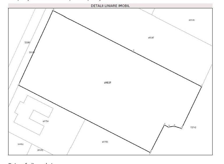 Teren Construcții intravilan de 3567 mp, în Sud-Vest