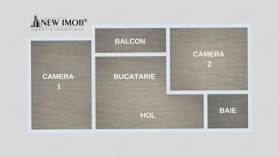 Apartament cu 2 camere decomandat în Ultracentral