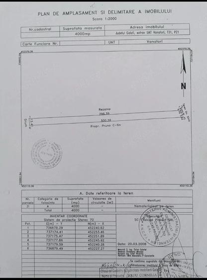 Teren de 4000 mp, în Central