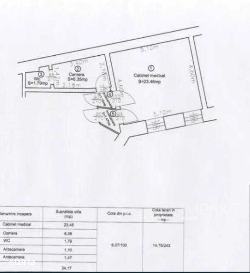 Spațiu comercial, de 34 mp, în Gruia
