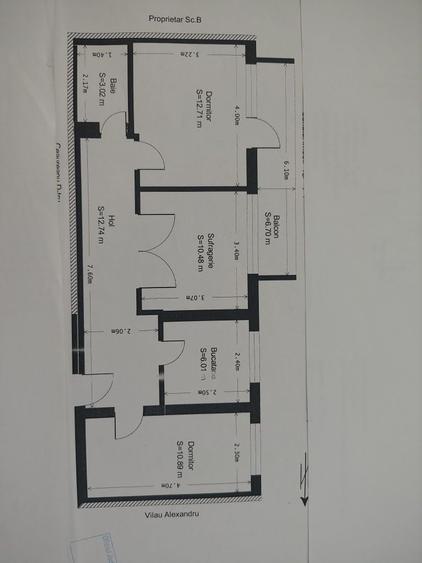 Apartament cu 3 camere decomandat în Central