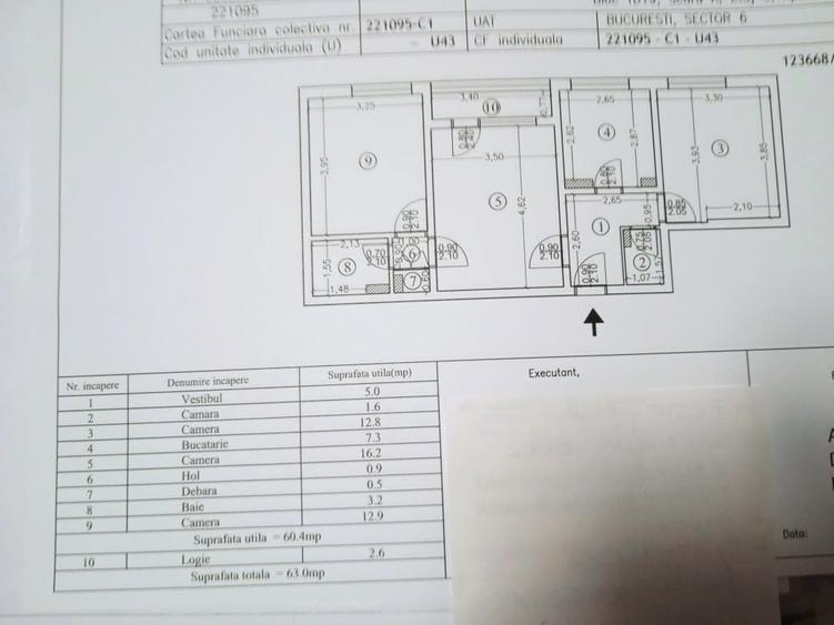 Apartament cu 3 camere semidecomandat în Drumul Taberei
