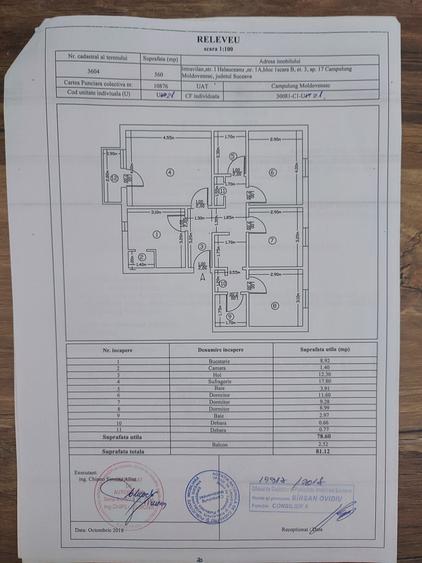 Apartament cu 4 camere decomandat în Central