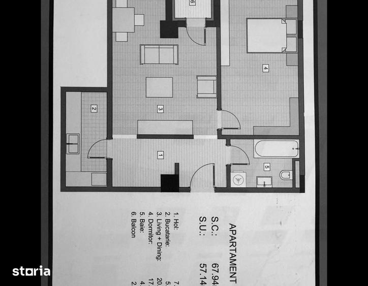 Apartament cu 2 camere în Sisești