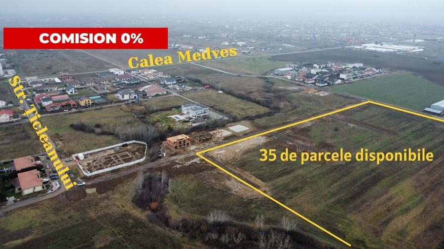 Parcela teren cu toate utilitatile si asfalt - Mosnita - Comison 0% - 1