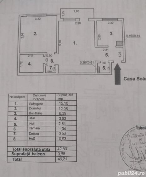 Apartament cu 2 camere semidecomandat, mobilat în Țiglina 1
