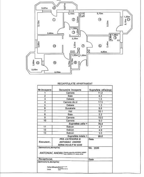Apartament cu 4 camere decomandat în Păcurari