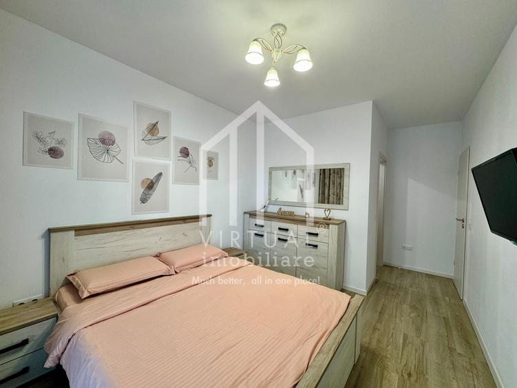 Apartament cu 3 camere semidecomandat, mobilat în Exterior Vest