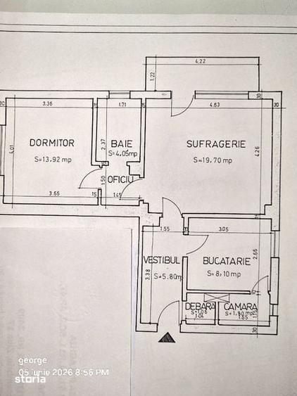 Apartament cu 2 camere semidecomandat în Giulești