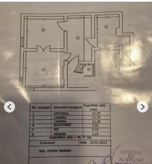 Apartament cu 2 camere decomandat, mobilat în P-ța Unirii