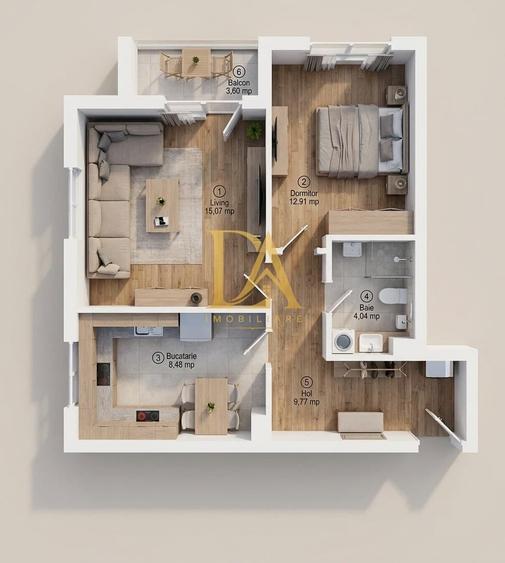 Apartament cu 2 camere decomandat în Chiajna