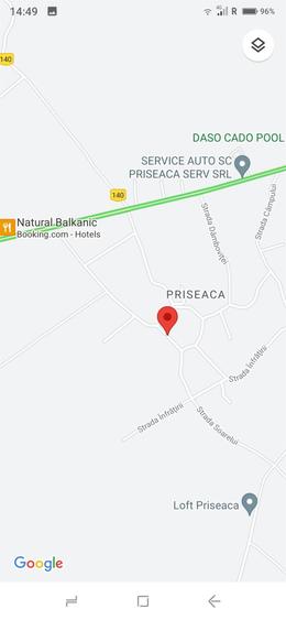 Teren de 1000 mp, în Priseaca