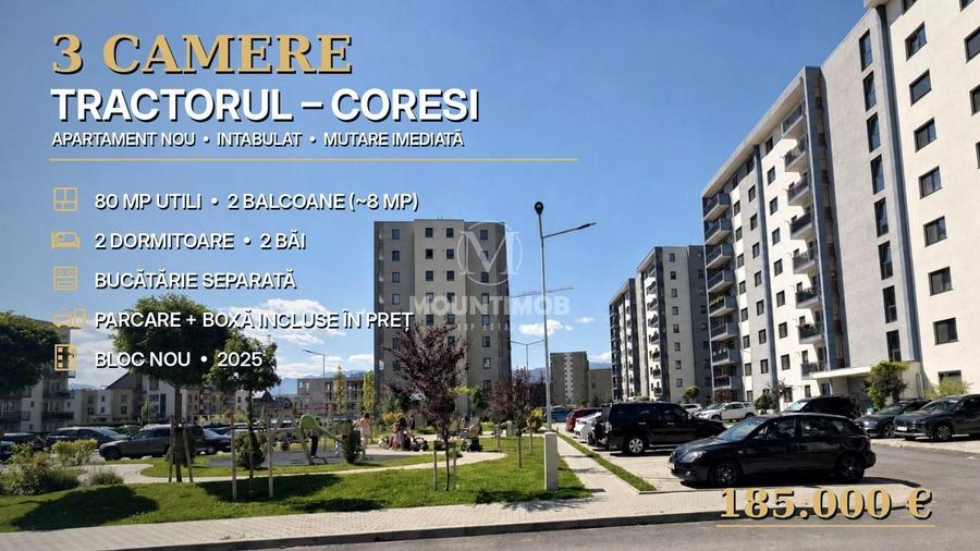 Apartament cu 3 camere decomandat în Tractorul
