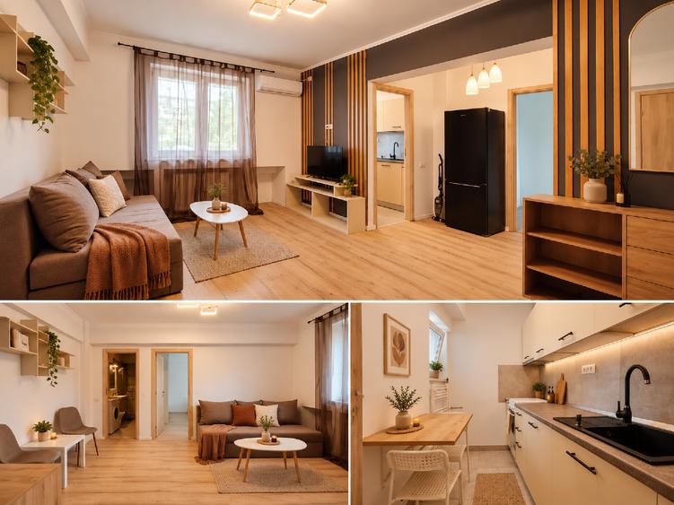 Apartament cu 3 camere semidecomandat în Domenii