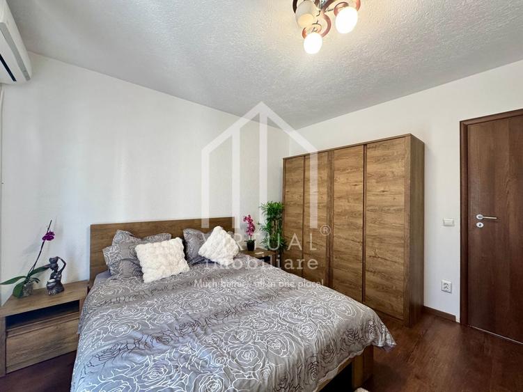 Apartament cu 2 camere semidecomandat, mobilat în Central