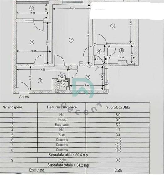 Apartament cu 3 camere circular în Astra