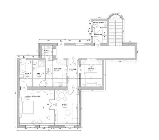 Apartament cu 3 camere decomandat în Bălcescu