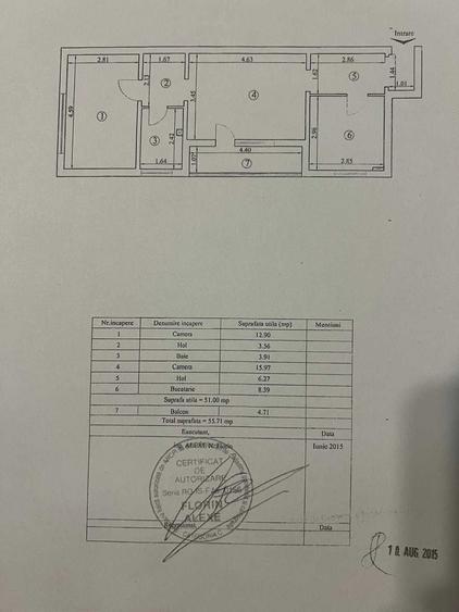 Apartament cu 2 camere semidecomandat în Tătărași