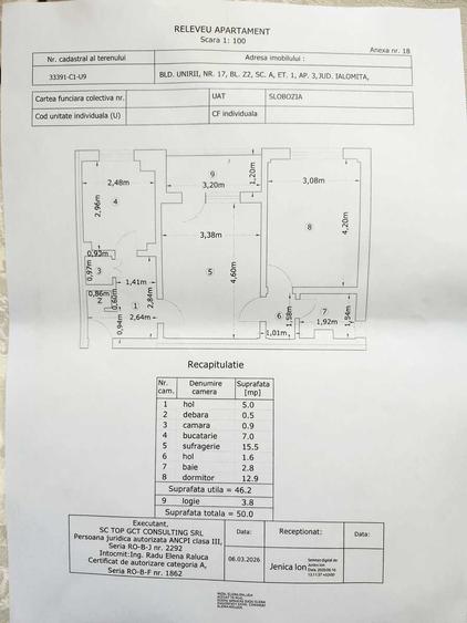 Apartament cu 2 camere semidecomandat în Ultracentral