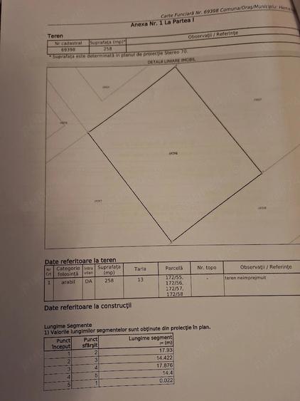 Teren de 258 mp, în Exterior Vest