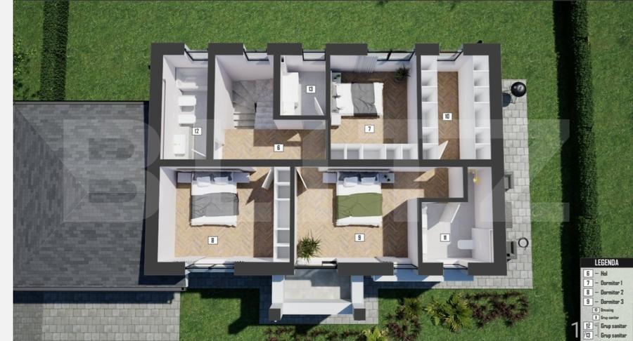 Casă individuală cu 4 camere cu Canalizare în Florești