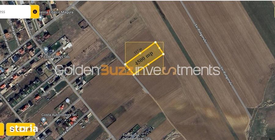 Teren de 4500 mp, în Central