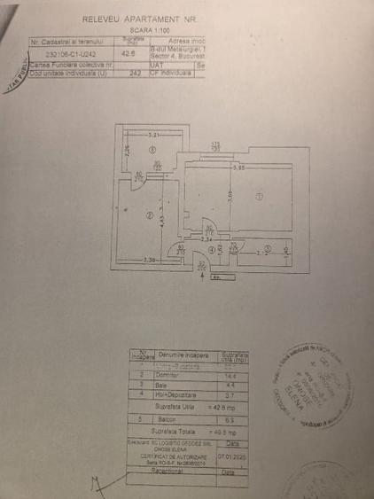 Apartament cu 2 camere decomandat în Berceni