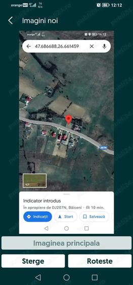 Teren de 3500 mp, în Băiceni