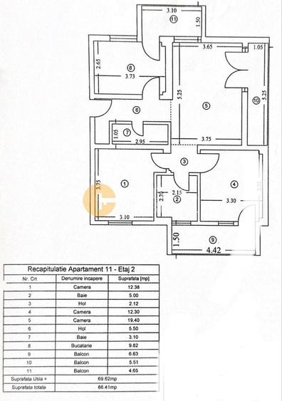 Apartament cu 3 camere semidecomandat, mobilat în Copou