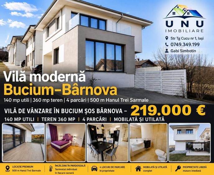 Casă individuală cu 4 camere cu Teren 360 Mp în Bucium