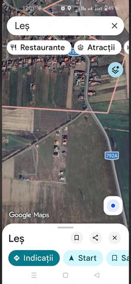 Teren de 1200 mp, în Leș