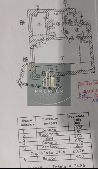 Garsonieră semidecomandată în 1 Mai