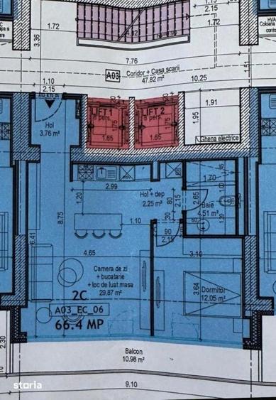 Apartament cu 2 camere în Andronache