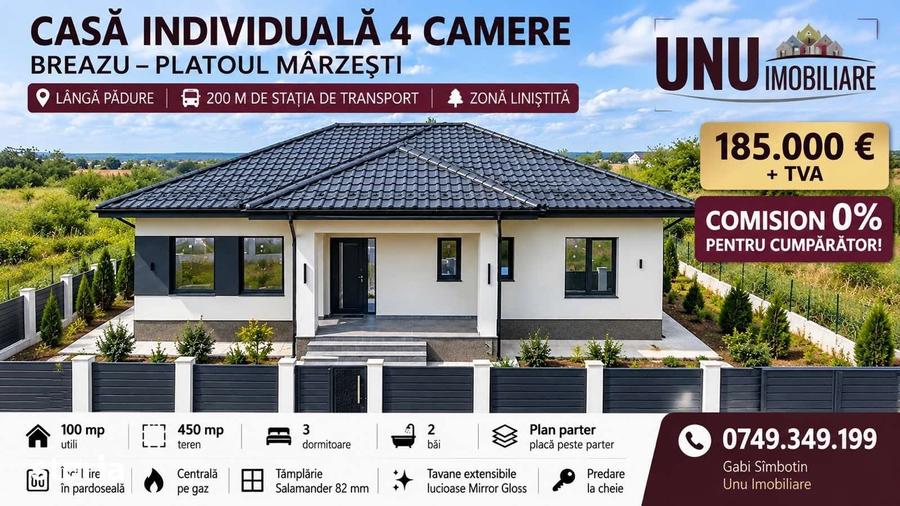Casă cu 4 camere cu Teren 450 Mp în Rediu