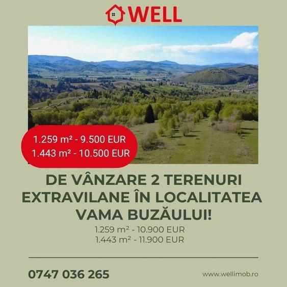 Teren extravilan de 2702 mp, în Vama Buzăului
