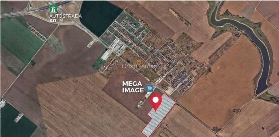 Teren 8 hectare cu deschidere ampla, Popesti-Leordeni, acces rapid A0