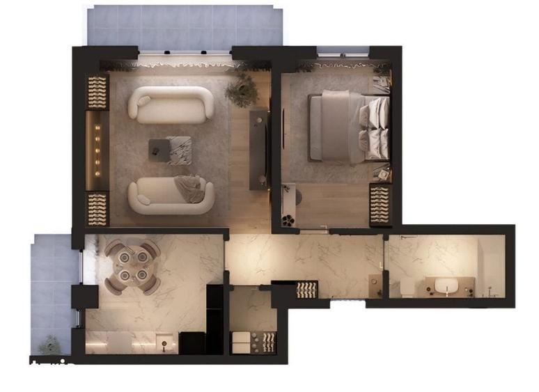 Apartament cu 2 camere decomandat în Bucium