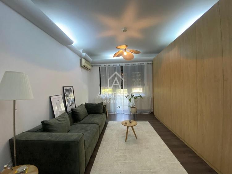 Apartament cu 4 camere semidecomandat, mobilat în Arcul de Triumf