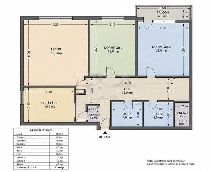 Apartament cu 3 camere decomandat, mobilat în Berceni