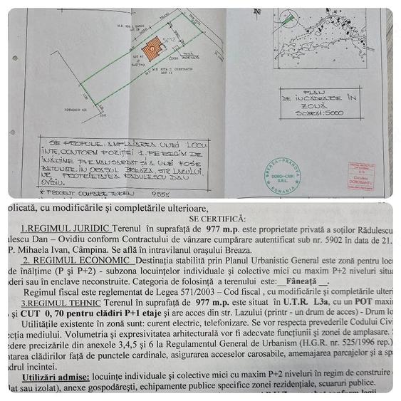 Teren de 977 mp, în Podul Corbului