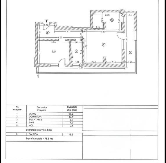 Apartament cu 2 camere decomandat în Tomis Plus