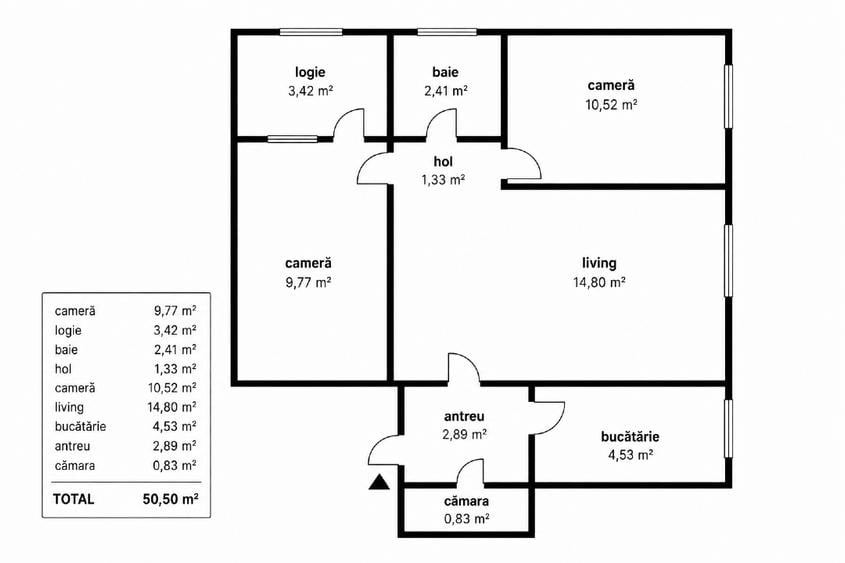 Apartament cu 3 camere semidecomandat, mobilat în Mănăștur