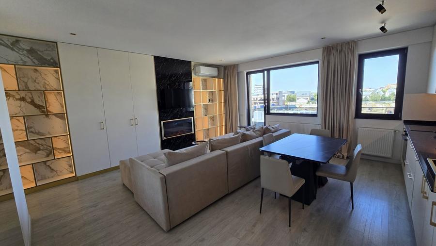 Apartament cu 2 camere semidecomandat, mobilat în Pipera