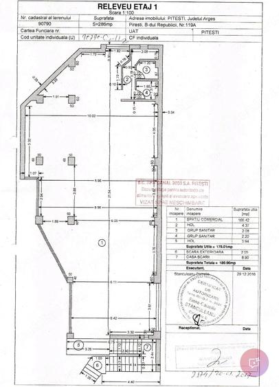 Spațiu comercial, de 190 mp, în Central