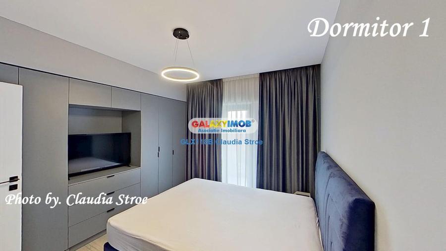 Apartament cu 3 camere semidecomandat, mobilat în Pipera