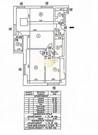 Apartament cu 3 camere semidecomandat, mobilat în Titulescu