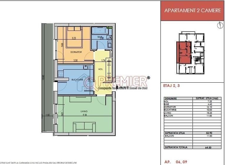 Apartament cu 3 camere în Central